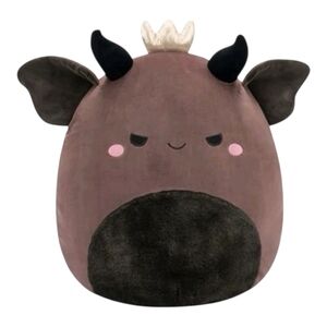 Squishmallows Ambergris Gargoyle Kids 12" Brown‎ New Ultra Rare Gold Crown Wings